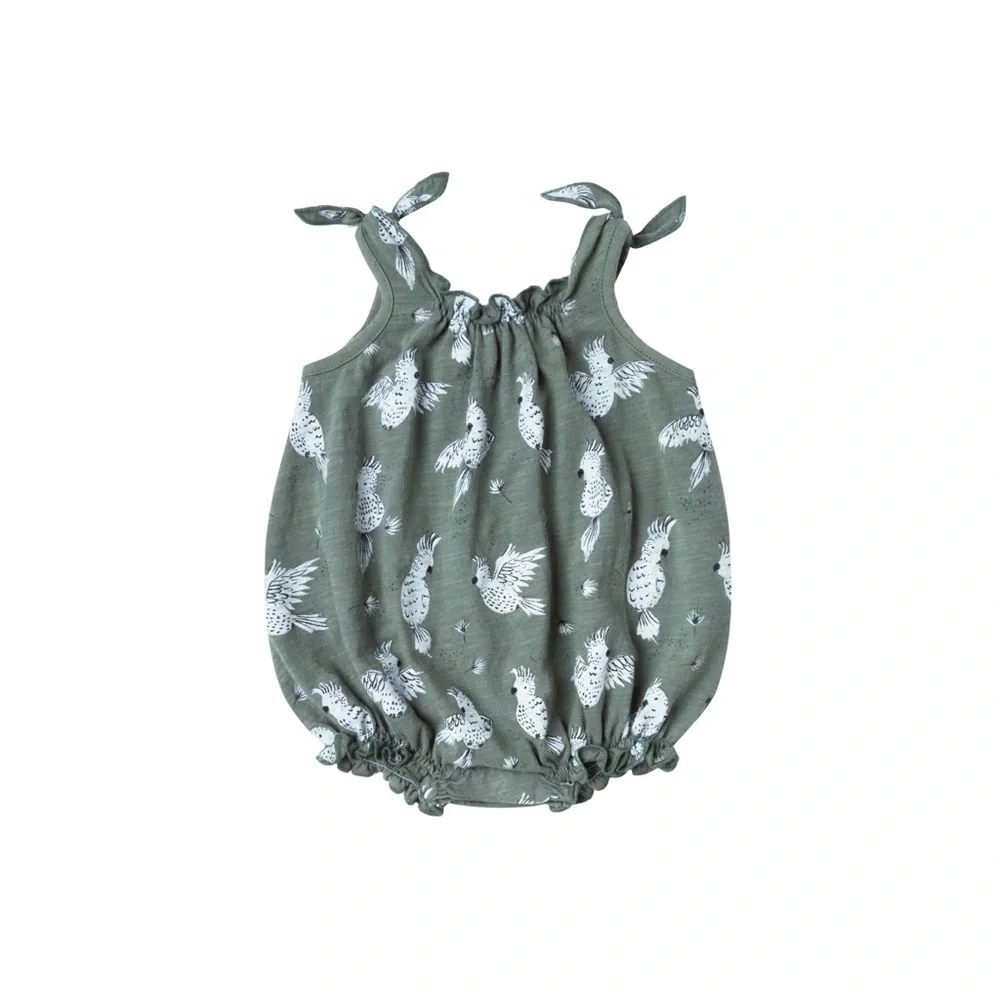 Rylee & Cru Cockatoo shoulder bubble romper size 3-6